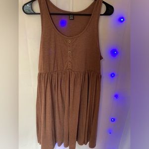 Brown flowy dress